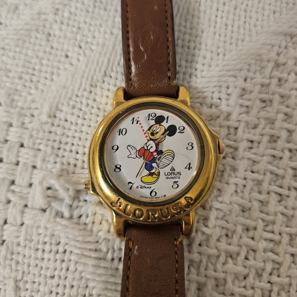 Lorus Mickey Mouse Watch Unisex Musical Mickey Theme Song V421-0020 Untested